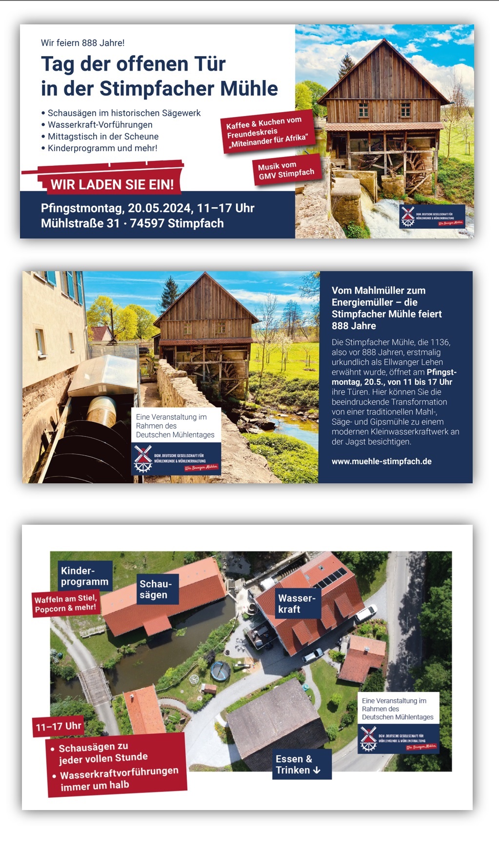 Pfingsmontag - Deutscher Mühlentag in der Mühle Stimpfach